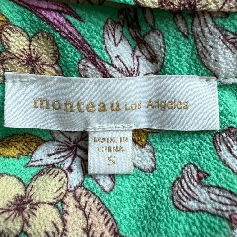 Monteau Mint Green Floral Midi Dress - Picture 3 of 10